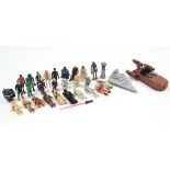 Twenty-eight vintage “Star Wars” character figures; a ditto model “Star Destroyer” & a ditto model