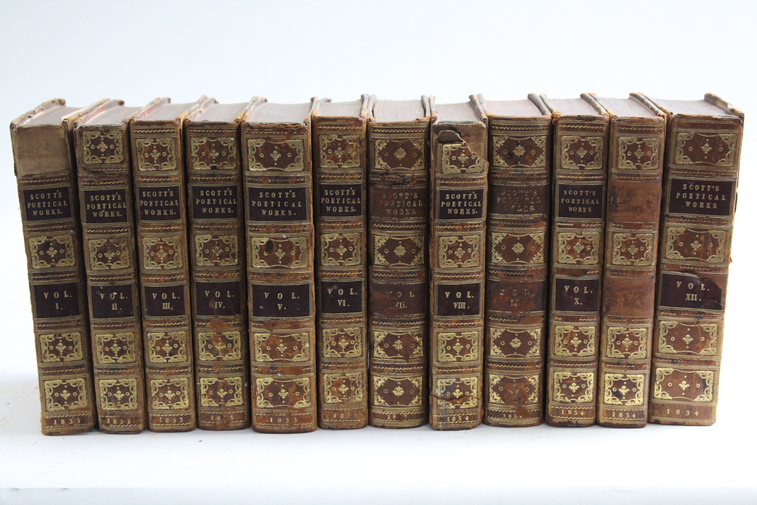 A set of ten early 19th century leather-bound volumes “The Dramatic Works of William Shakespeare” by - Image 2 of 5