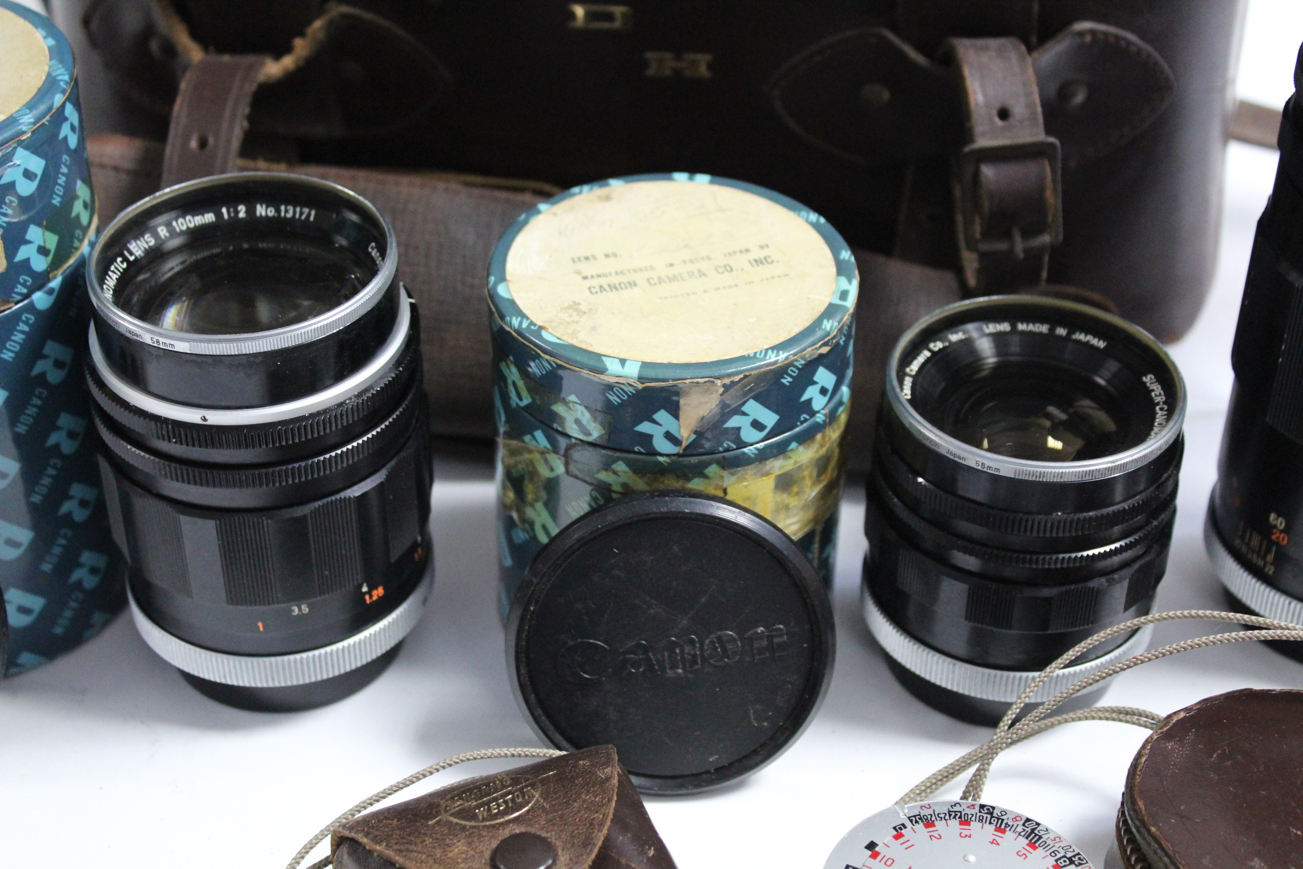 A CANON “CANONFLEX RP” 50mm camera with various accessories & leather case. - Image 6 of 10