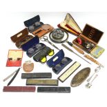 A Turkish meerschaum pipe with case; sic pairs of vintage spectacles, each with case; four cut-