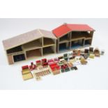 Two 1970’s Lundby “Swedish) doll’s houses, 27¾” wide x 15¾” high; & various ditto items of doll’s