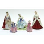 Five Royal Doulton figures “Bess” (HN 2002); “Dinky Do” (HN 1678); “Giselle” (HN 2139); “The