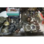 Various items of metalware; platedware; & cutlery.
