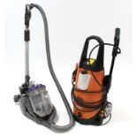 A Dyson cylinder vacuum cleaner; & a Rac power washer, both w.o.