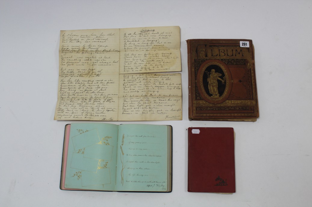 An album of late 19th/early 20th century scraps; a ditto autograph book; & a 1930’s volume “Here - Image 2 of 7