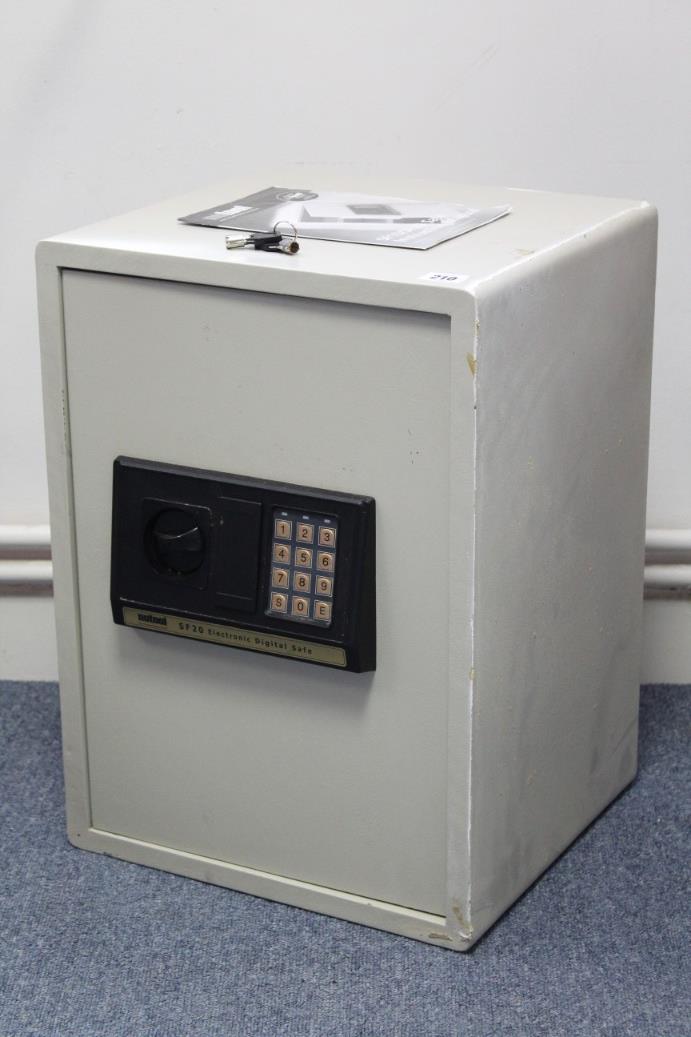 A Nutool “SF20” electronic digital safe (with two keys), 14” wide x 19½” high.