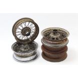 A set of five aluminium car wheels, 16¾” diam.