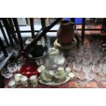 Various items of decorative china; pottery; & glassware, part w.a.f.