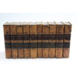 A set of ten early 19th century leather-bound volumes “The Dramatic Works of William Shakespeare” by