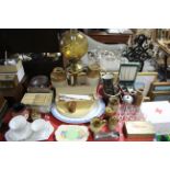 Various items of decorative china; pottery; glassware etc. part w.a.f.