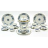 Twenty-one items of Coalport bone china “Revelry” pattern tea & dinnerware.