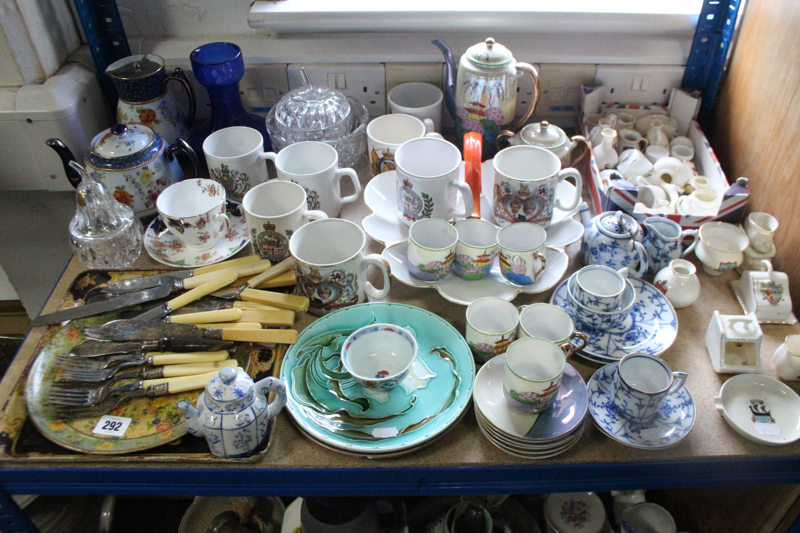 Various items of decorative china; pottery; glassware, etc.