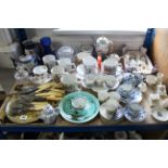 Various items of decorative china; pottery; glassware, etc.