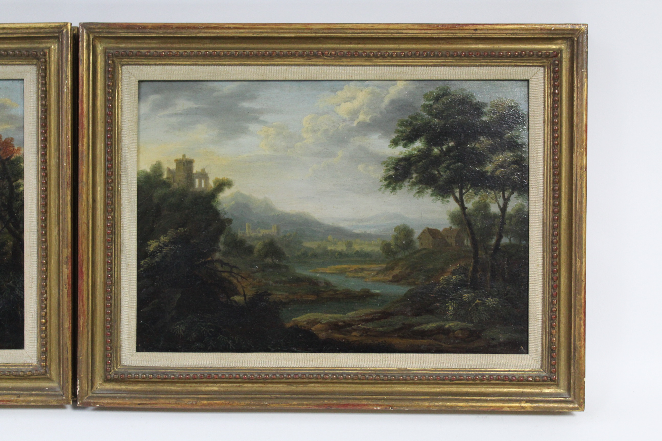 ITALIAN SCHOOL, early 19th century. A pair of mountainous river landscapes with various buildings. - Image 2 of 6