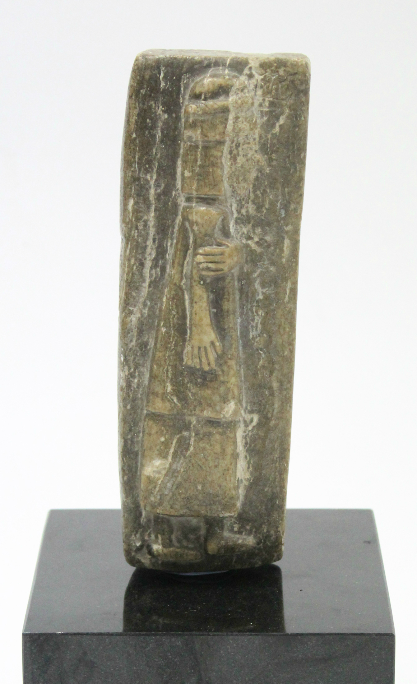 *LOT WITHDRAWN* An Egyptian soapstone carving of rectangular form depicting a male figure - Image 2 of 4