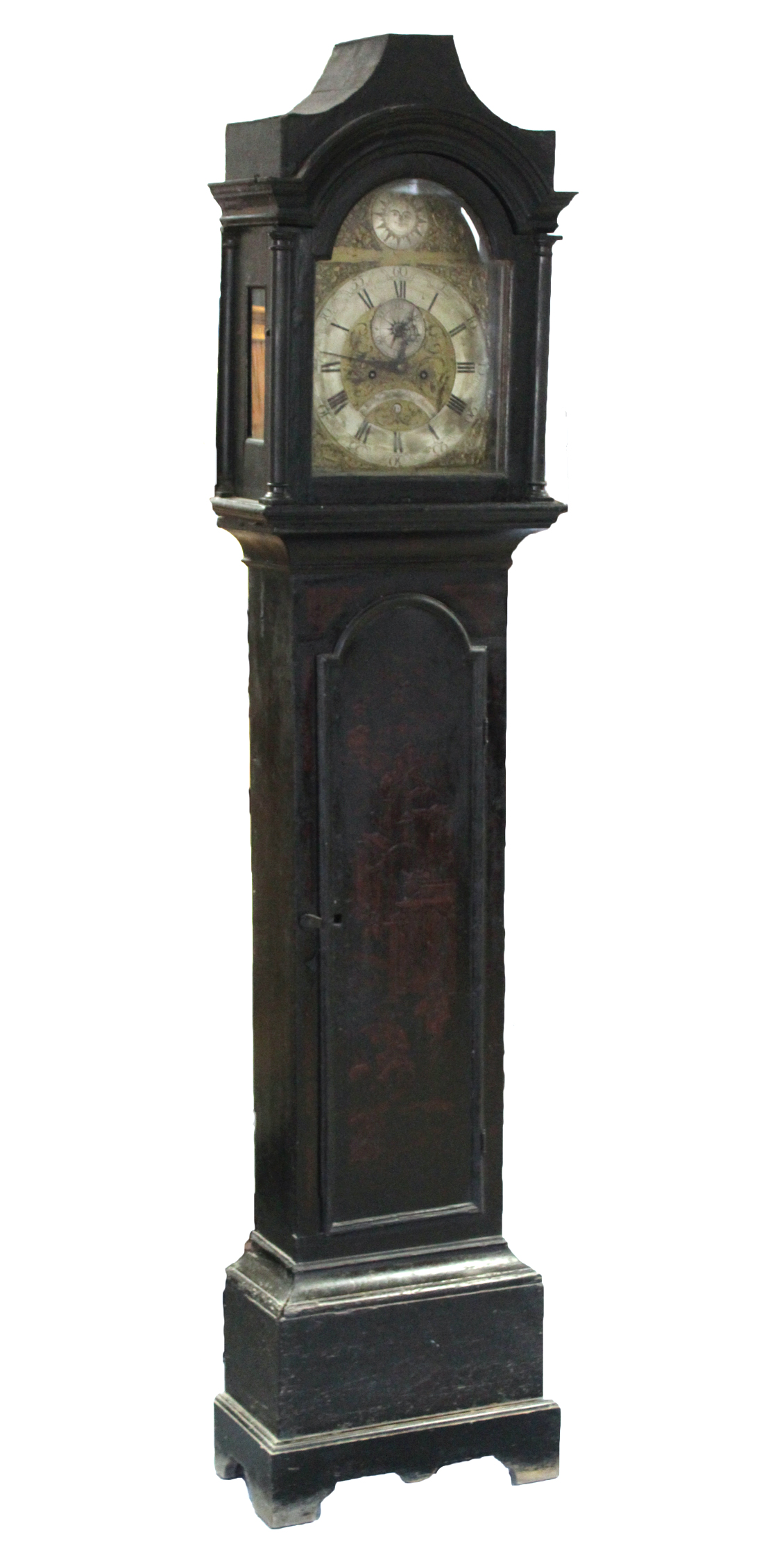 A LATE 18th century LONGCASE CLOCK, the 12” brass & silvered dial signed: “Jas. Nesmyth, Stains ( - Image 2 of 3