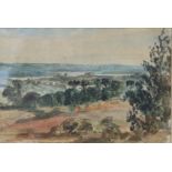 COX, David. (1783-1859) attributed to. A pair of heathland landscapes, unsigned, one with manuscript