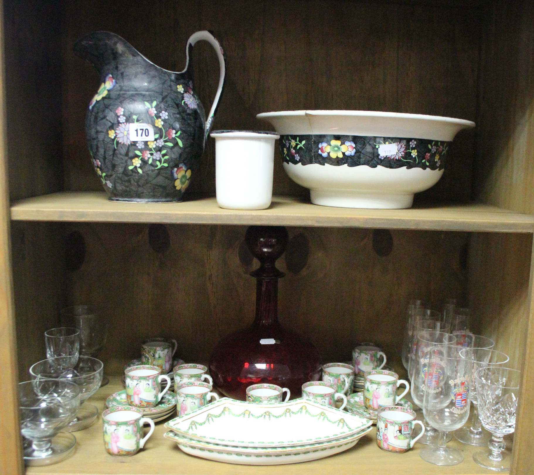 Various items of decorative china; pottery; & glassware, part w.a.f.