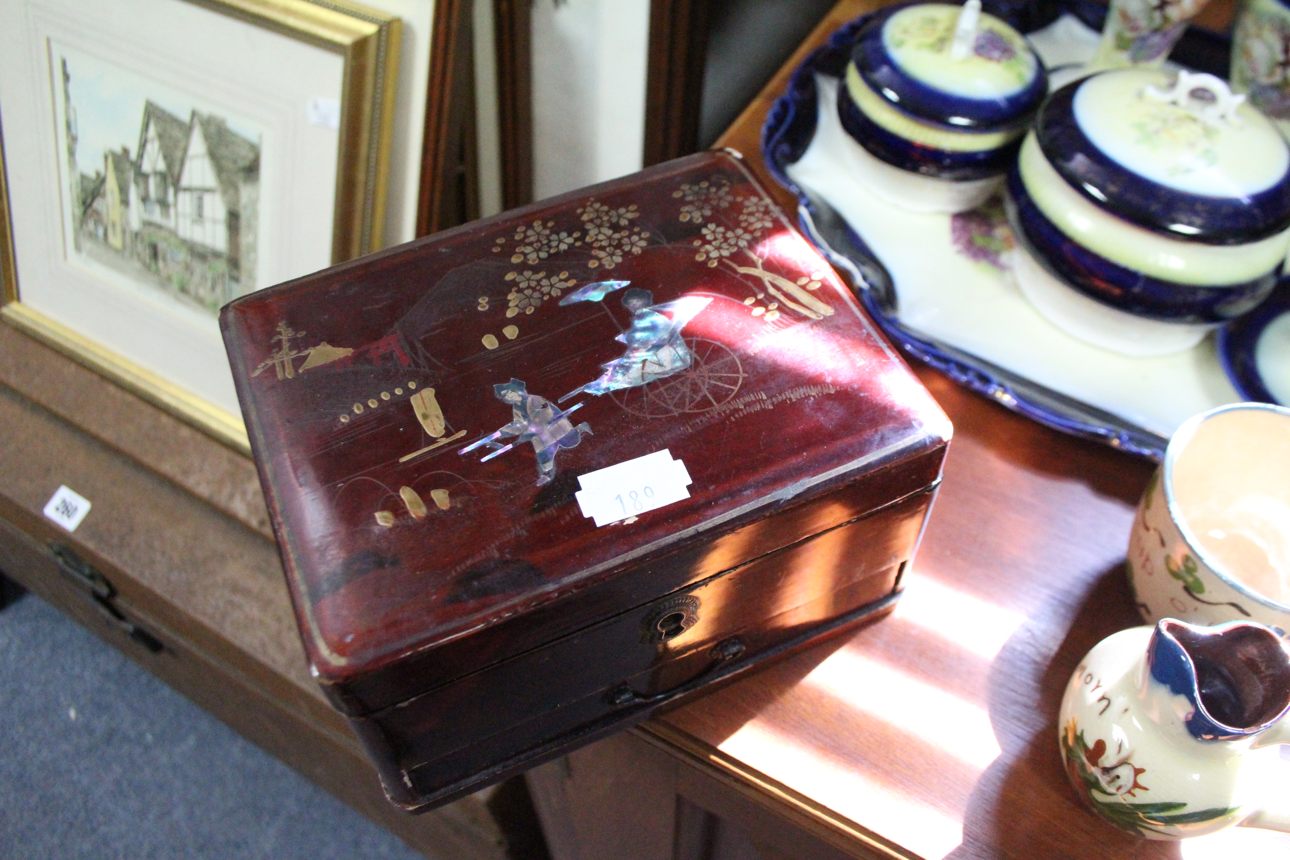 A Victorian china floral decorated extensive thirty-four piece part tea service; a set of three - Image 2 of 4