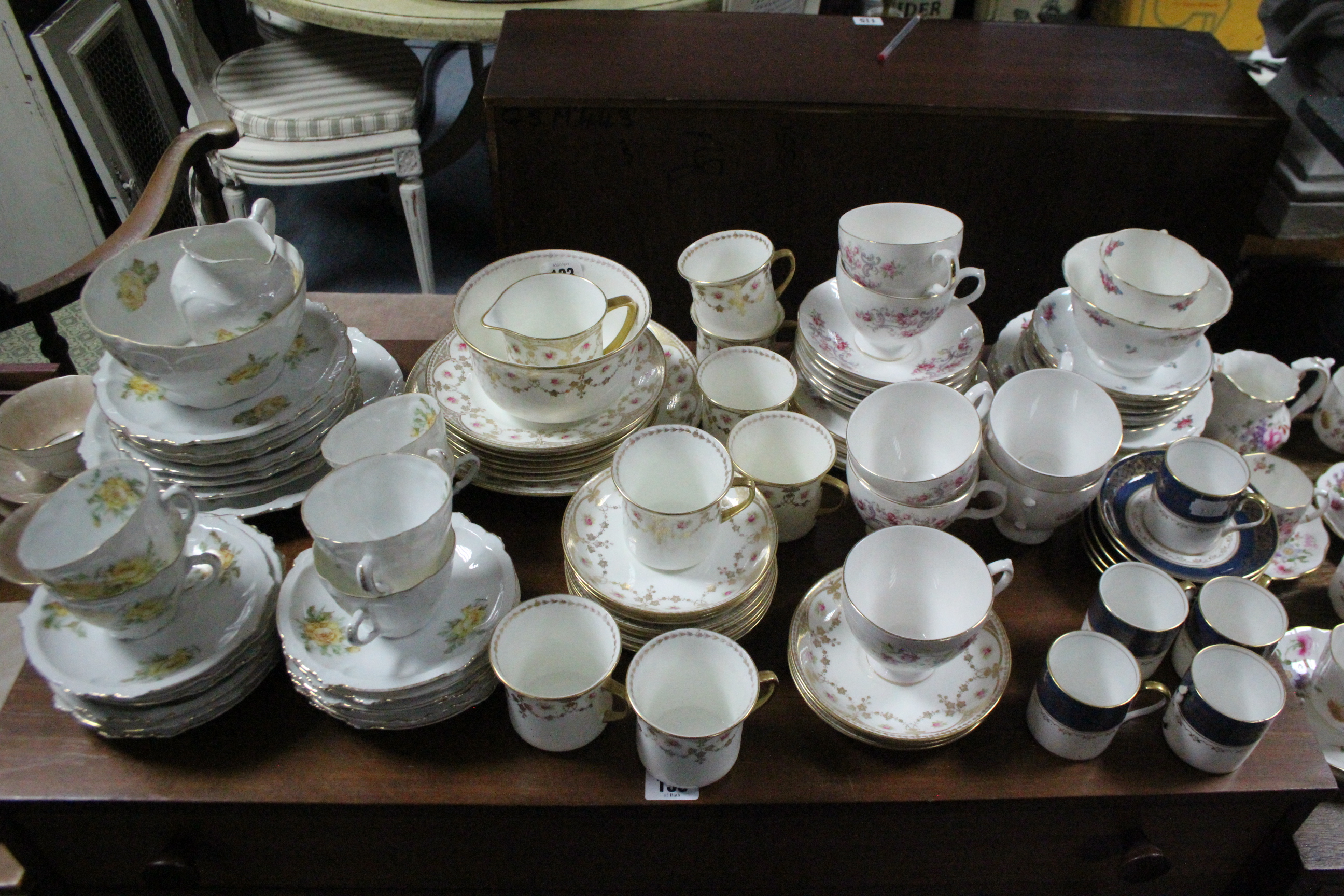 An Allertons floral decorated twenty-eight piece part tea service; together with various other items