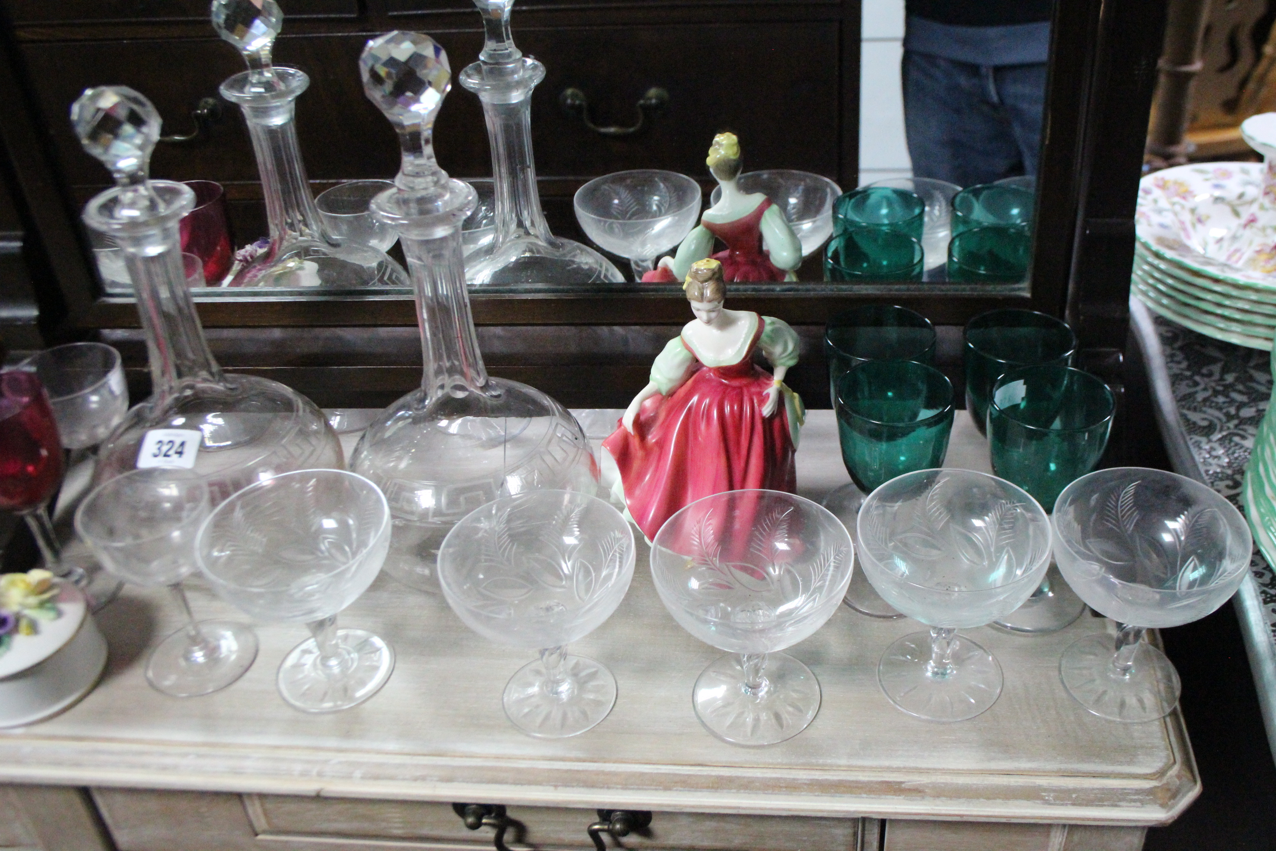 Various items of decorative china, glassware, etc., part w.a.f.