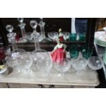 Various items of decorative china, glassware, etc., part w.a.f.