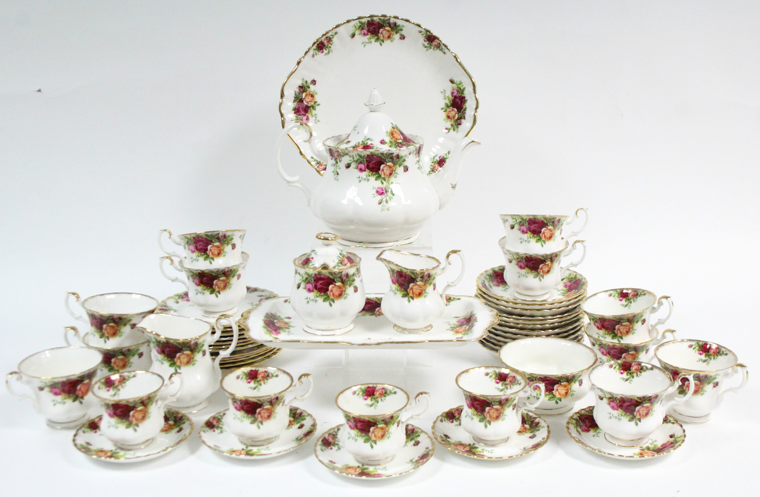 A Royal Albert "Old Country Roses" fifty-one piece part tea & coffee services.