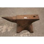 A cast-iron anvil, 19" wide; & two tool chests (w.a.f.), containing various tools & accessories.