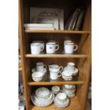 A Wedgwood bone china "Cavendish" pattern eighteen-piece part coffee service; a Victorian china