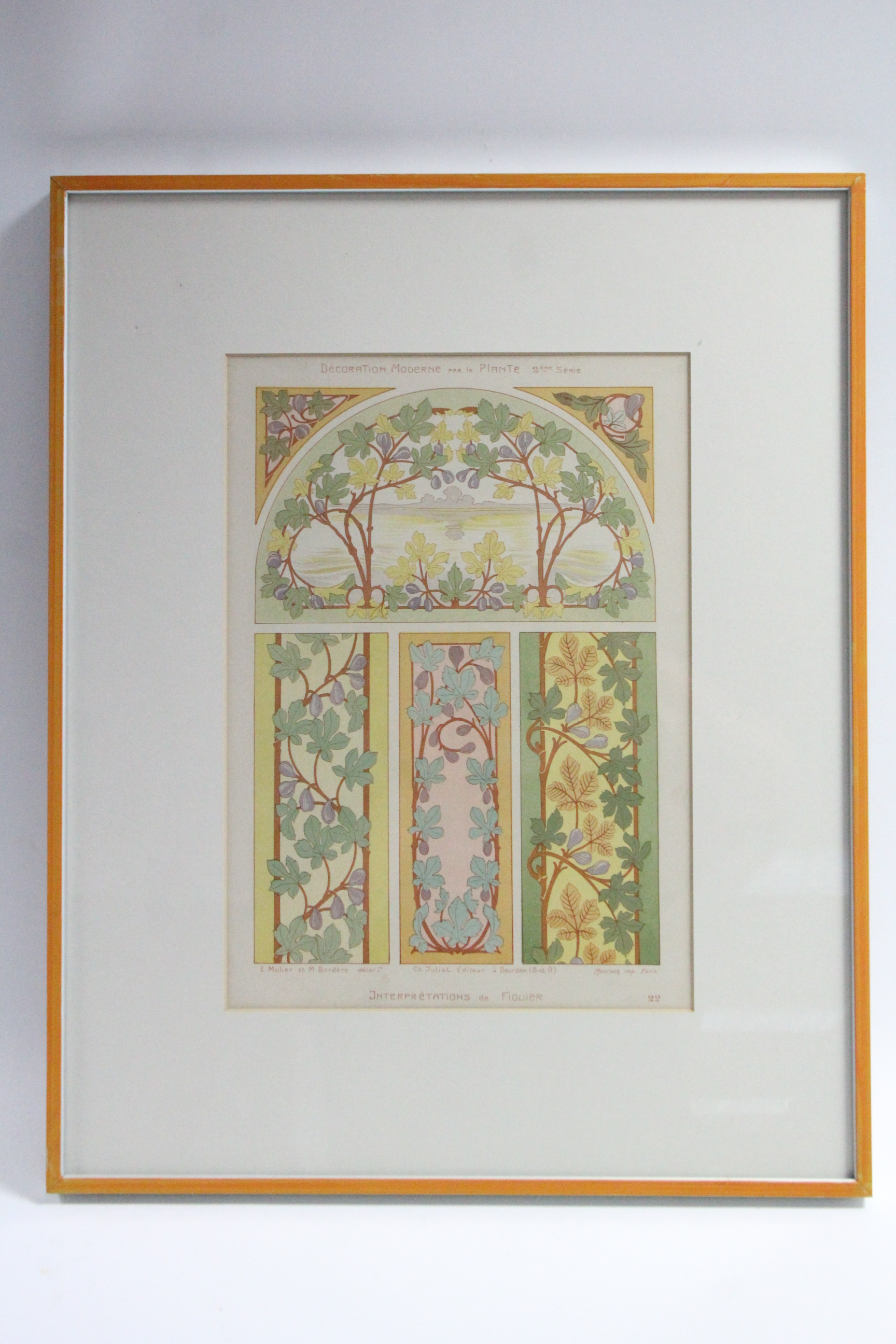 Thirteen French coloured lithographs of interior furnishing designs, circa 1900, 13” x 9”, in - Bild 2 aus 22