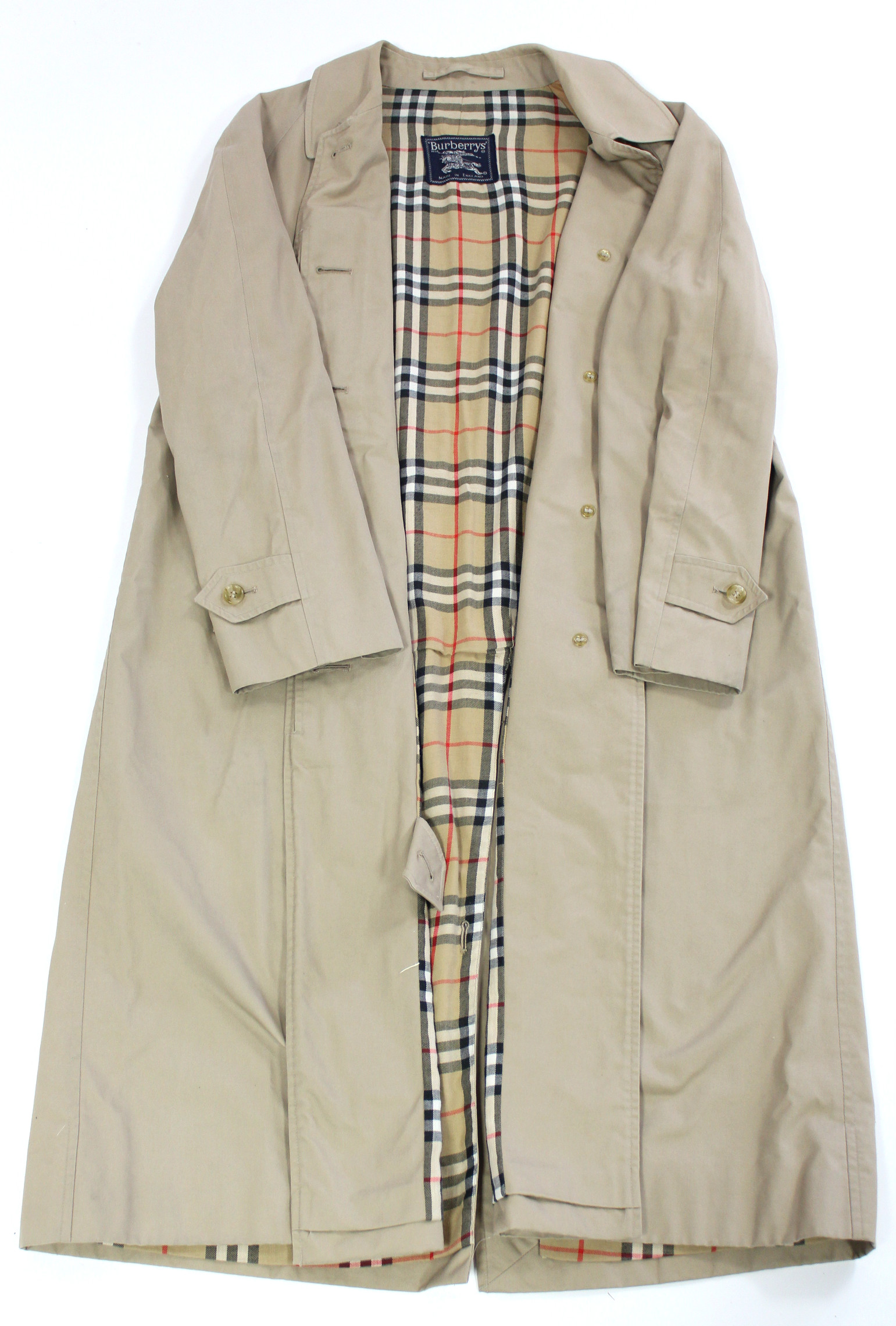 A Burberry ladies’ fawn Macintosh; a Harrods linen coat; a Streliz green tweed skirt & jacket; & a - Image 2 of 9