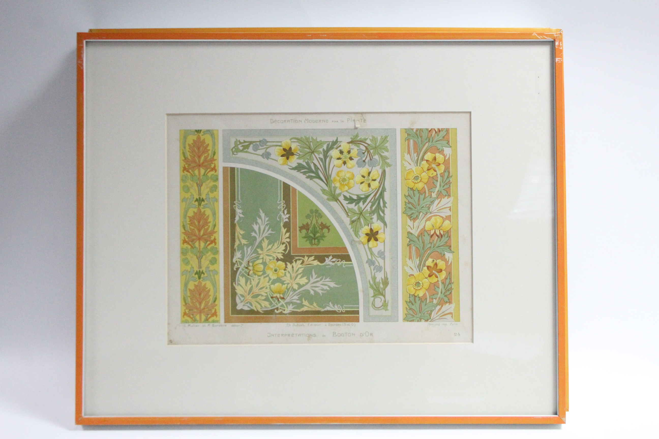 Thirteen French coloured lithographs of interior furnishing designs, circa 1900, 13” x 9”, in - Bild 8 aus 22