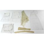 Two early 20th century white cotton shifts – one entirely hand-sewn, the other mostly hand-sewn; a