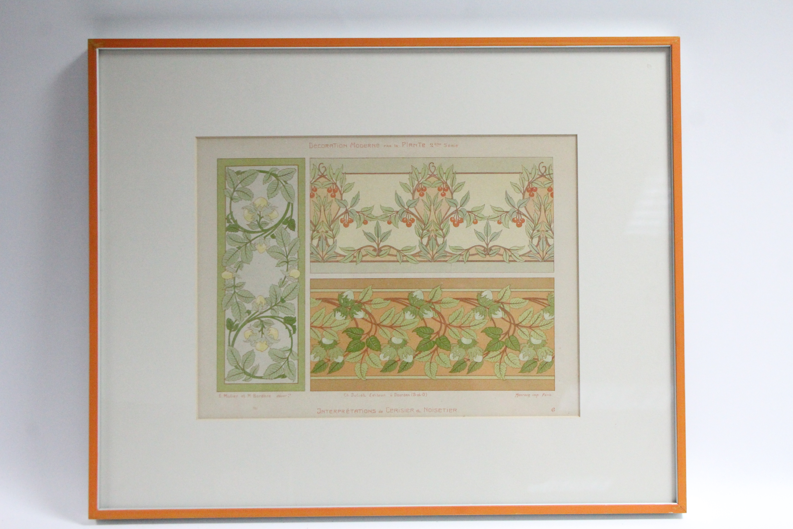 Thirteen French coloured lithographs of interior furnishing designs, circa 1900, 13” x 9”, in - Bild 20 aus 22