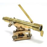 An early 20th century brass theodolite by E. R. Watts & Son of London (No. 10451), 13¼” long, un-