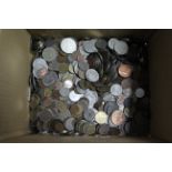 A quantity of British & foreign coins, banknotes, etc.