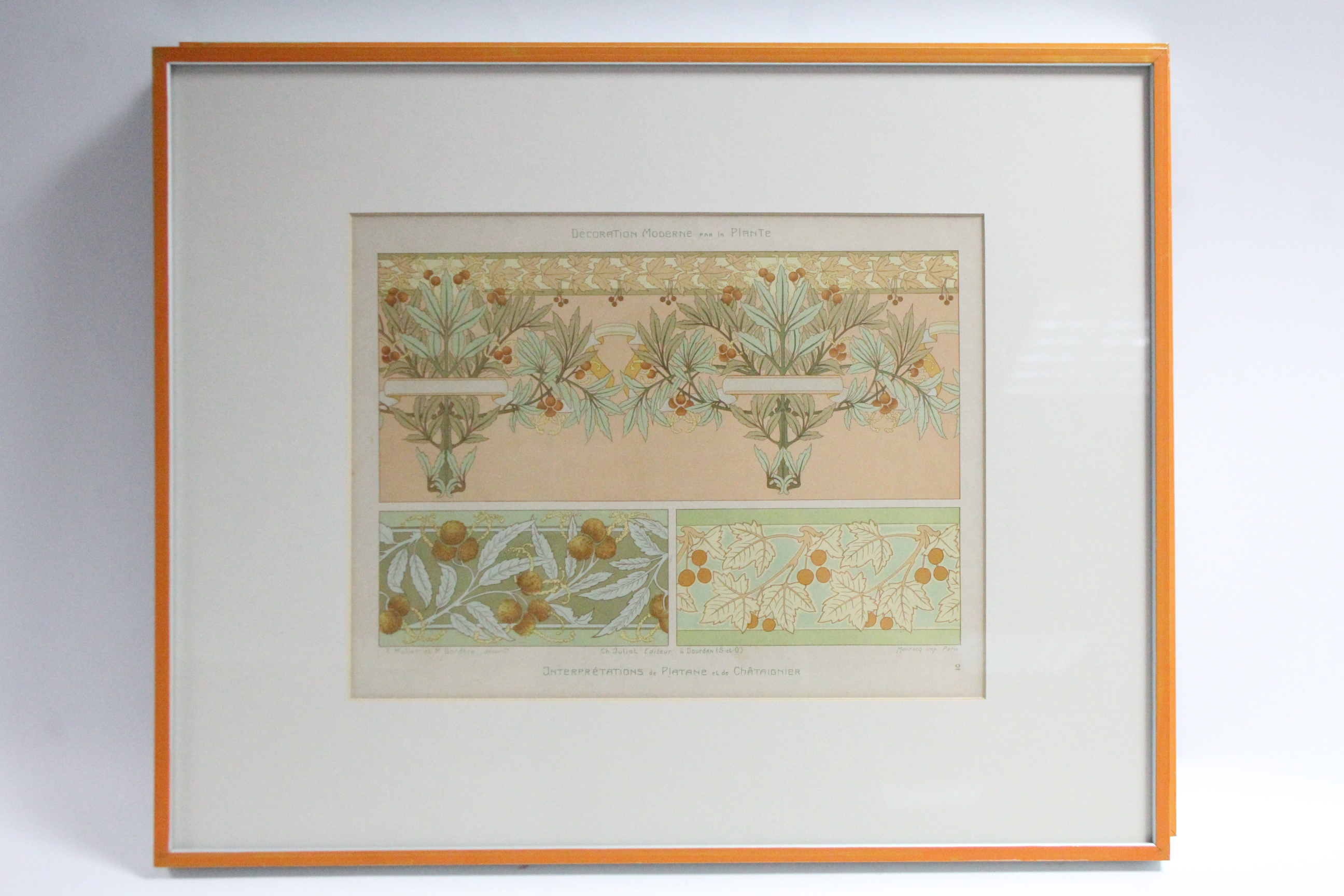 Thirteen French coloured lithographs of interior furnishing designs, circa 1900, 13” x 9”, in - Bild 16 aus 22