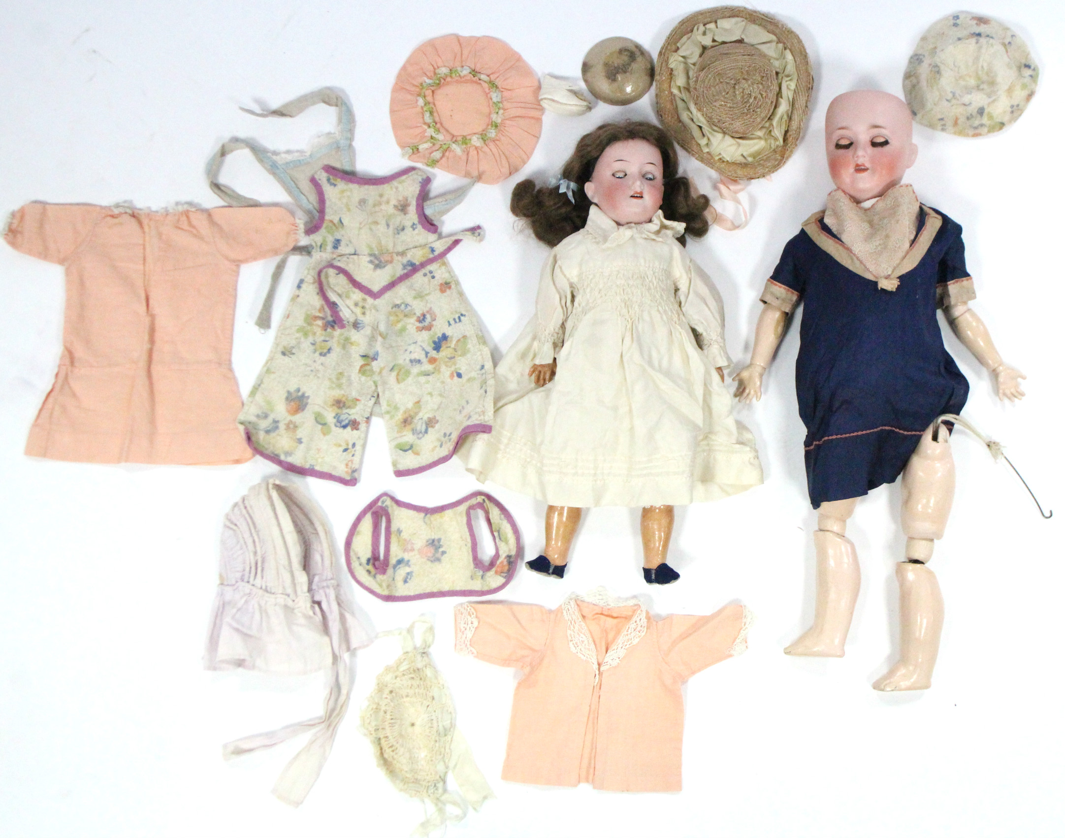 An early 20th century Schoenau & Hoffmeister bisque head girl doll