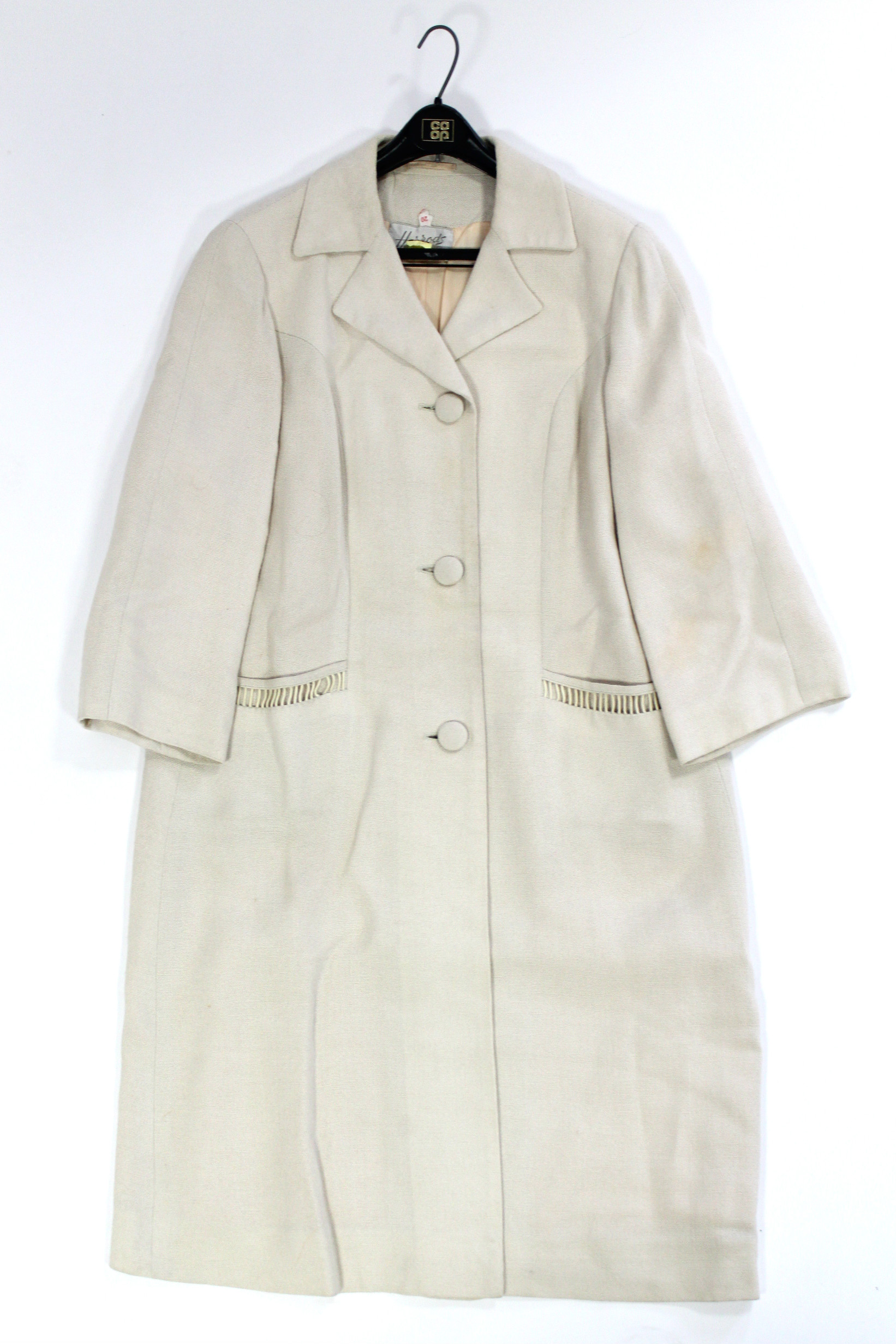 A Burberry ladies’ fawn Macintosh; a Harrods linen coat; a Streliz green tweed skirt & jacket; & a - Image 4 of 9