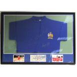 A Rye By Post “George Best, Denis Law & Bobby Charlton” 1968 Authentic Signed Shirt Presentation,