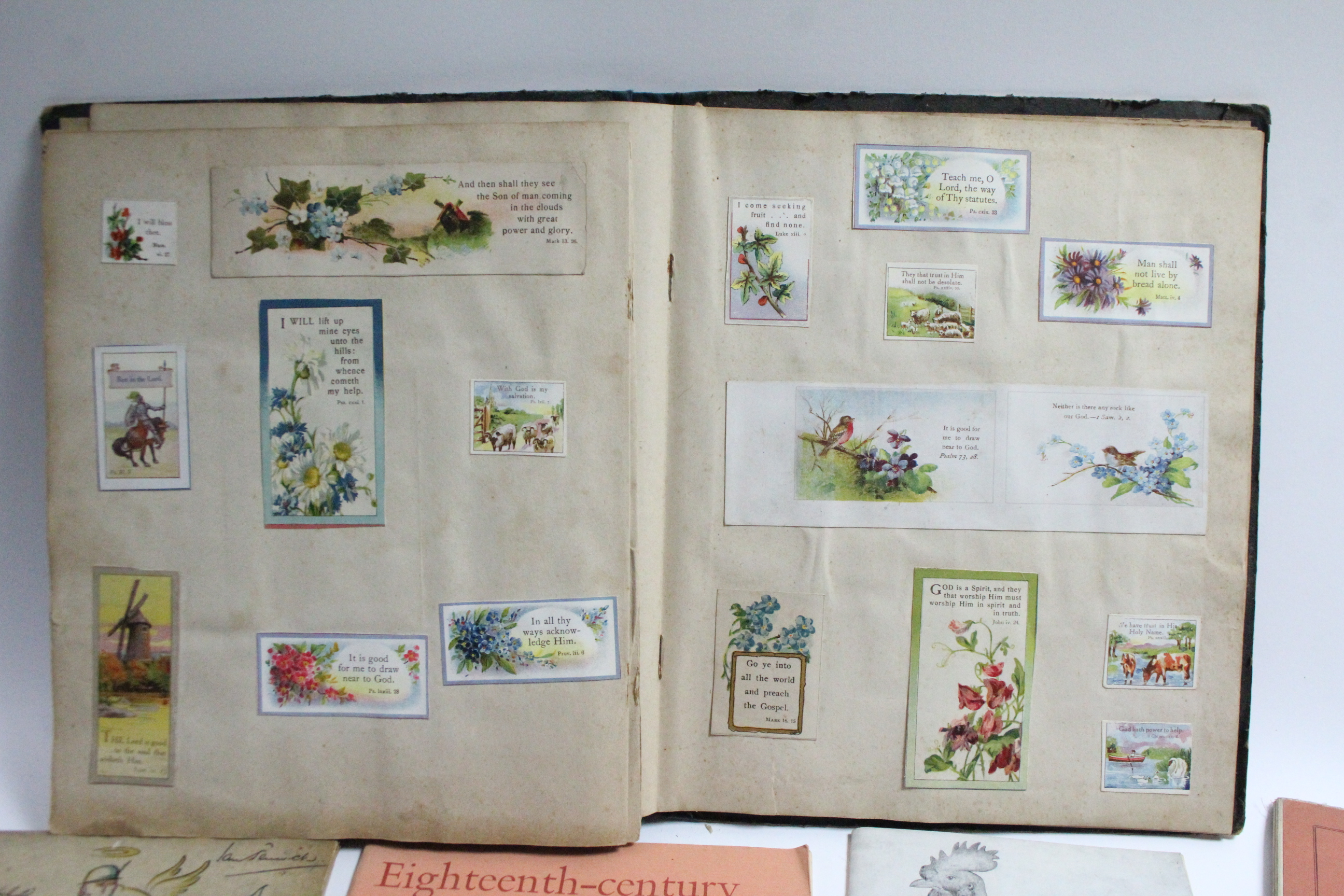 An early 20th century scrap album; & various vintage books; illustrations, etc. - Image 4 of 7