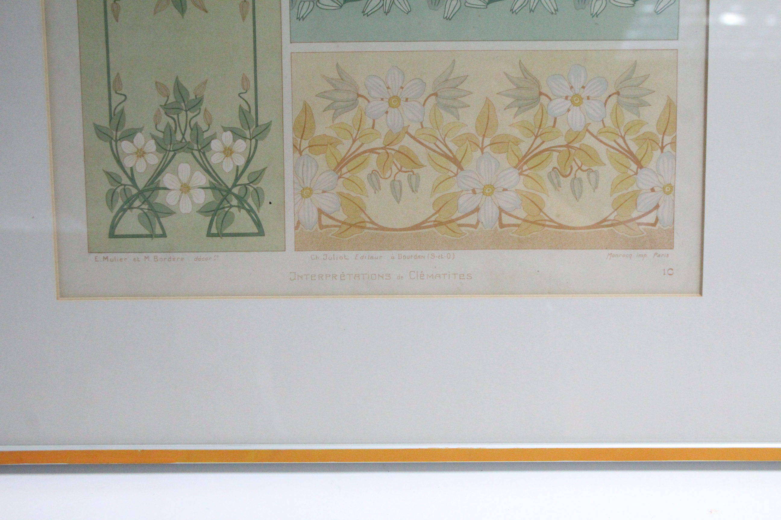 Thirteen French coloured lithographs of interior furnishing designs, circa 1900, 13” x 9”, in - Bild 15 aus 22