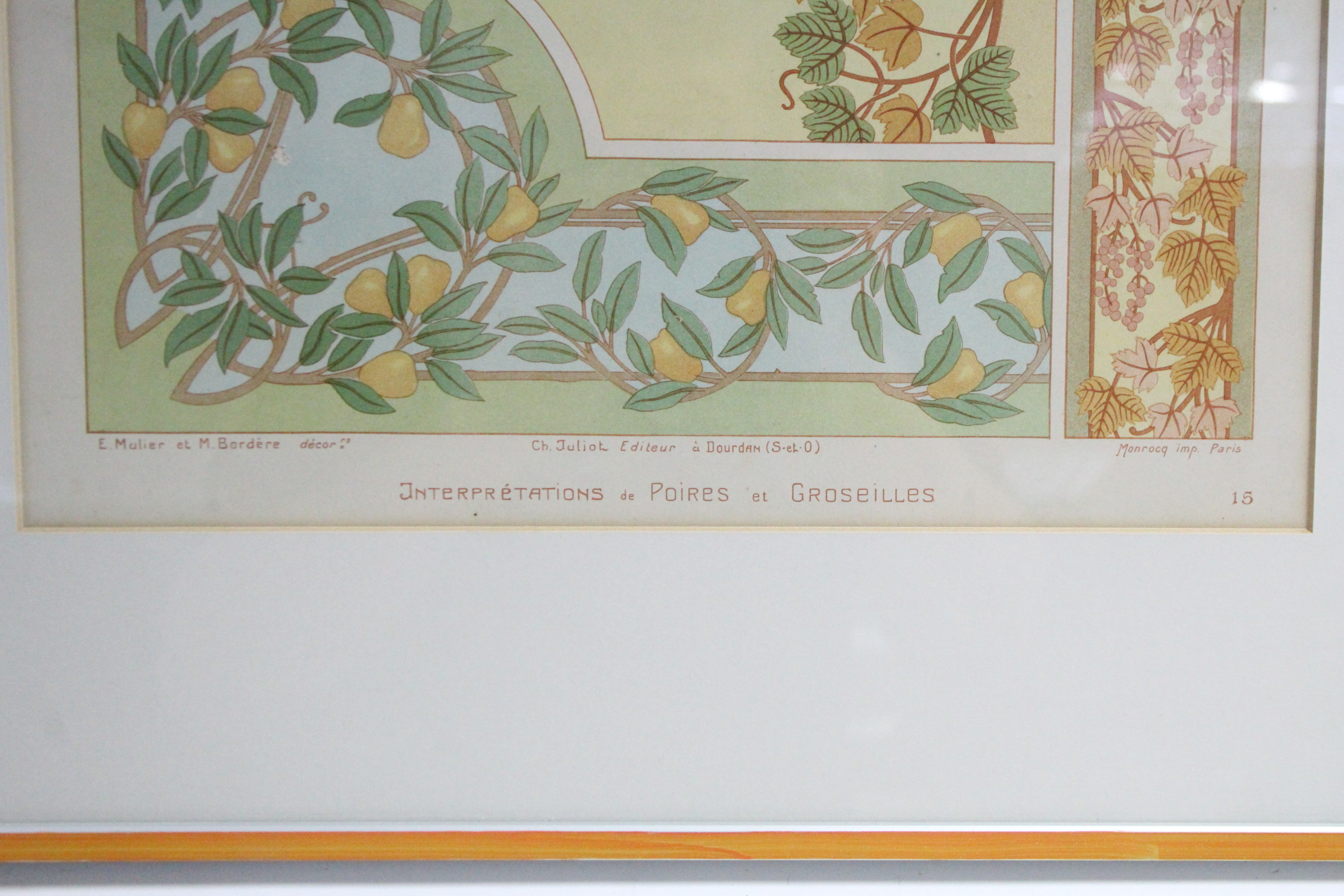 Thirteen French coloured lithographs of interior furnishing designs, circa 1900, 13” x 9”, in - Bild 11 aus 22