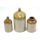 Two Price of Bristol stoneware flagons “SOUTHCOMBE & NICHOLS Merchants & Importers of wines &