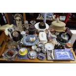 Various items of decorative china, pottery, & glassware, etc., part w.a.f.