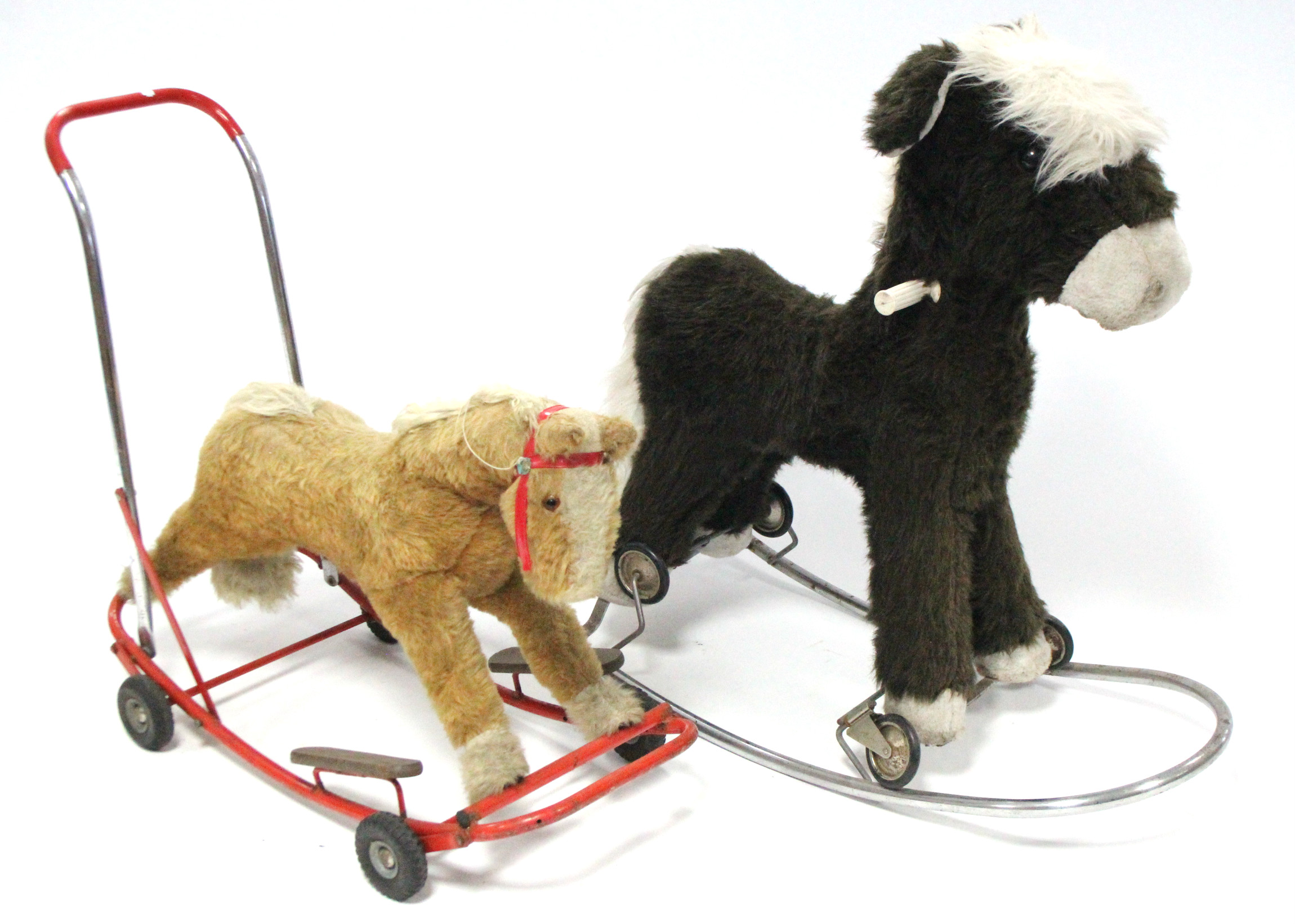A Line Bros of Ireland “dog” baby walker; & a child’s pull-along/rocking horse.