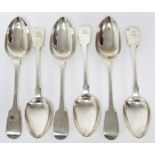 Six William IV Fiddle pattern table spoons, London 1831 by William Chawner II. (14 oz).