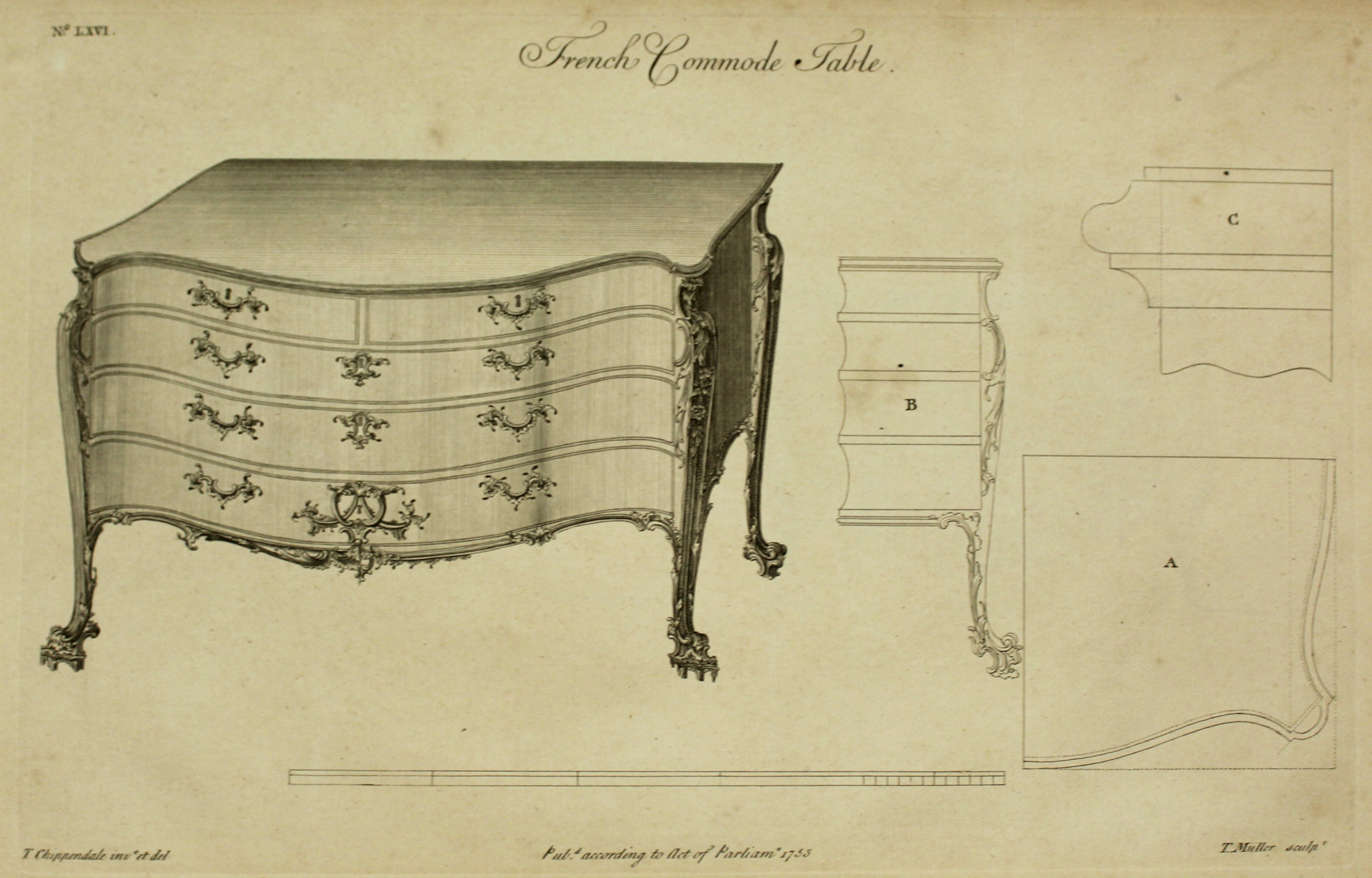 CHIPPENDALE, Thomas. “The Gentleman & Cabinet-Maker’s Director…”; a composite volume of the 3rd. - Image 12 of 21