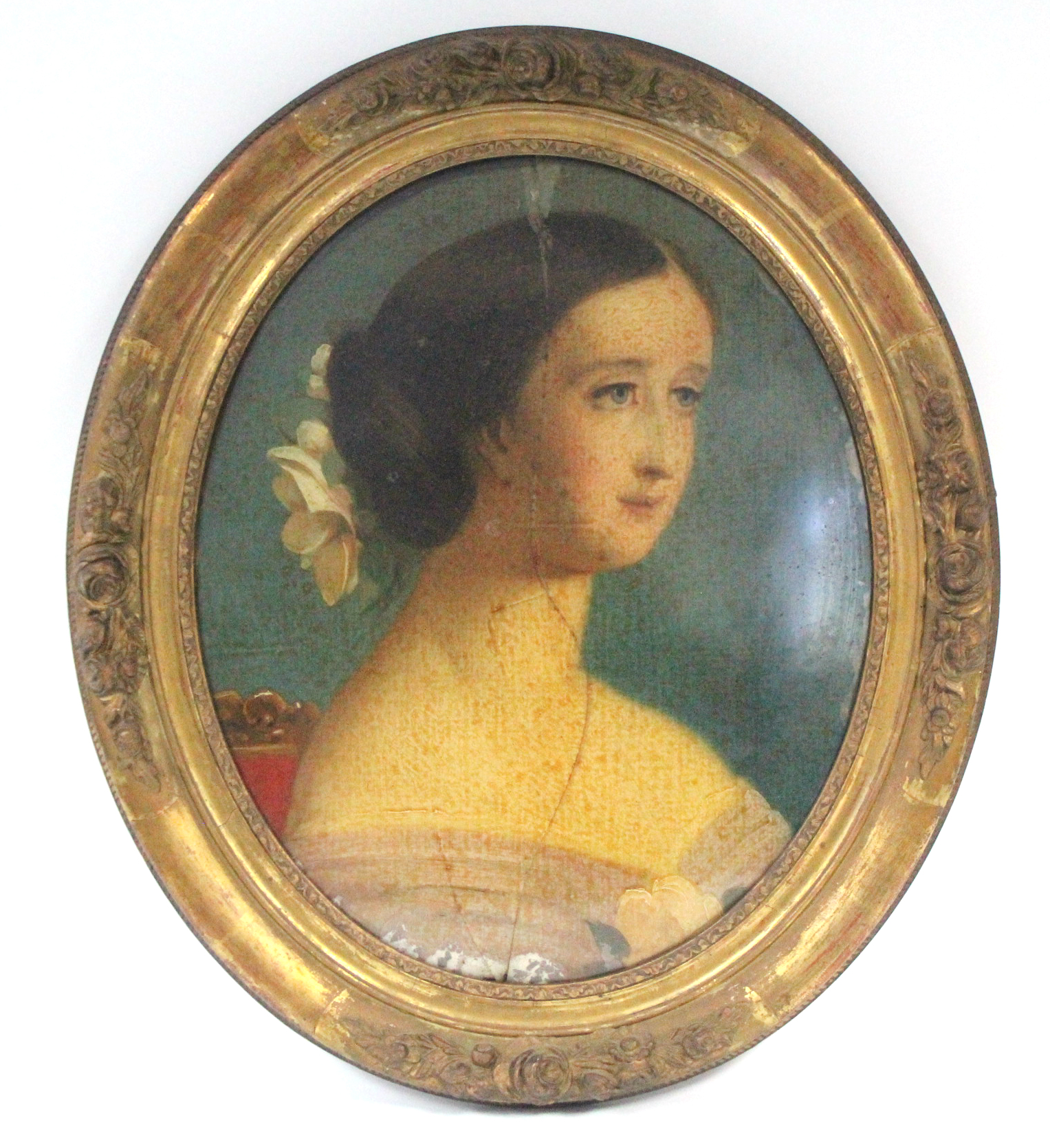 WINTERHALTER, Franz Xavier (1805-1873), after. Head & shoulders portrait of Princess Eugenie wearing