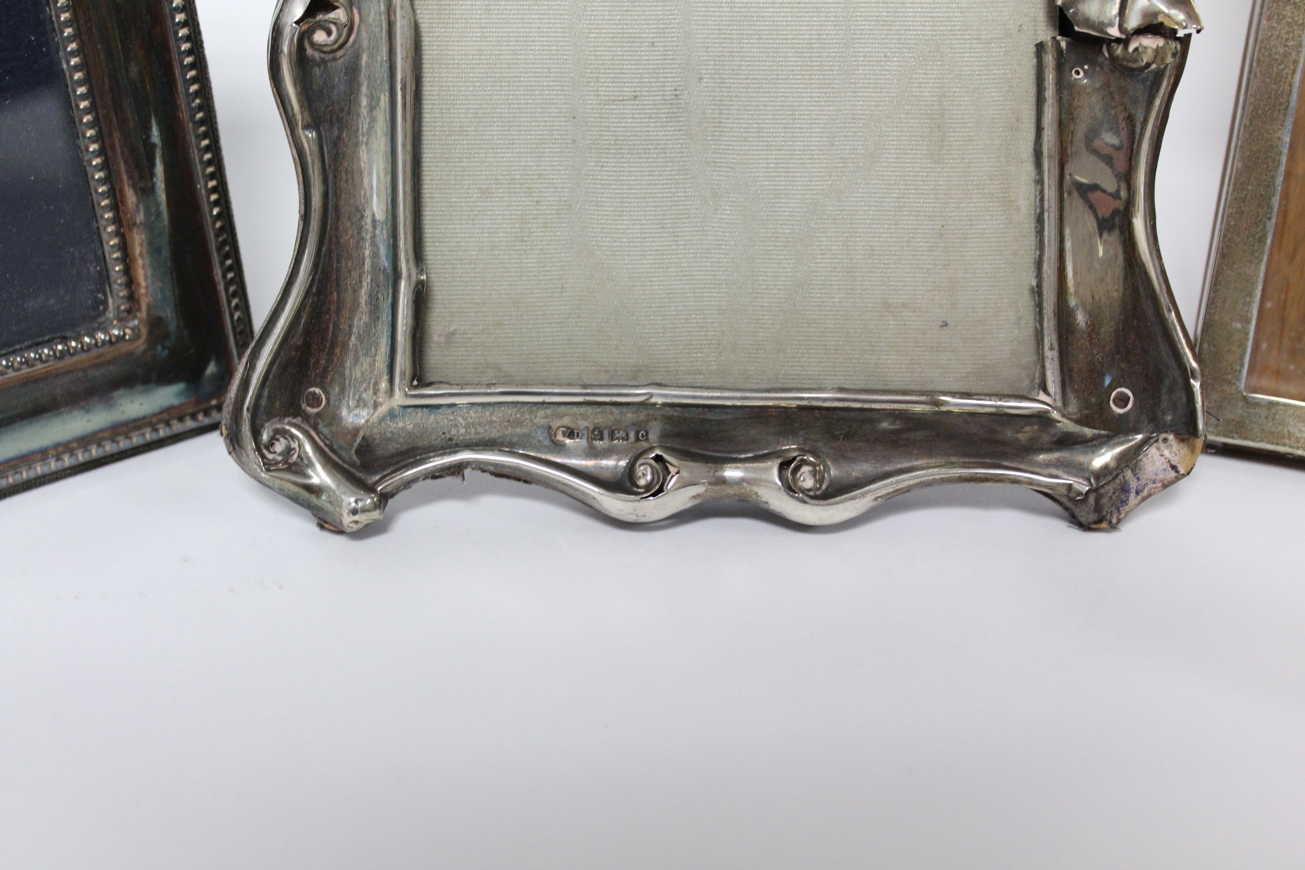 Five various rectangular photograph frames; & a small circular photograph frame, w.a.f. - Image 2 of 7